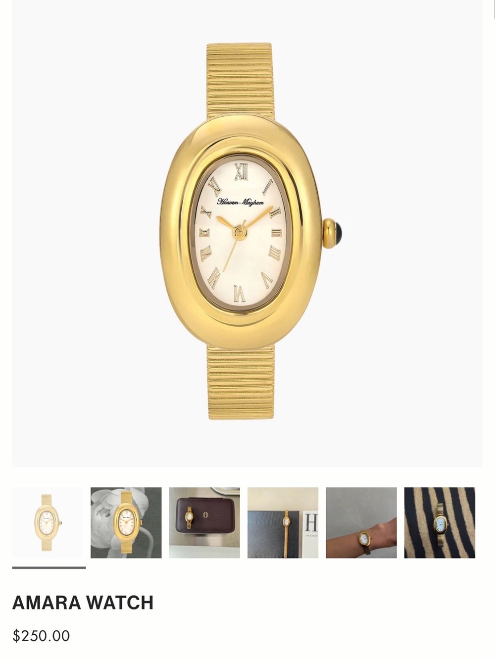 Heaven Mayhem Amara gold watch
